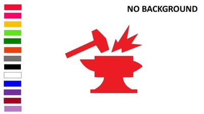 BLACKSMITH, FORGE, HAMMER, ANVIL, Decal Stickers for Cars,  Laptops, Tablets