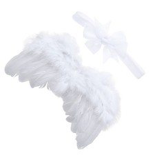 1 Set Angel Dress up Kit White for Kids Party Costume Bow Headband
