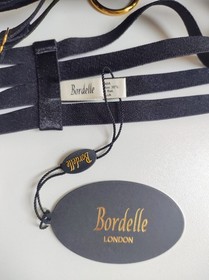 Bordelle Bondage Webbed Leg Garters Black One Size NWT