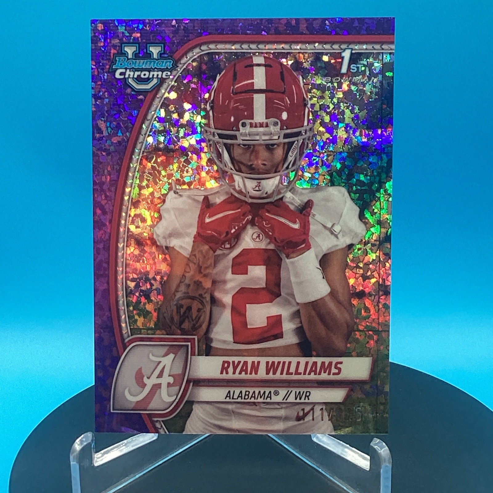 Ryan Williams 2024 Bowman University Chrome 1st Purple Mini-Diamond /375 RC #53