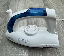 Lloytron Essentials Travel Steam Iron Corded Dual Voltage 110V/240V White/Blue