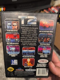 T2: The Arcade Game Sega Genesis, w/ Manual & Case tested