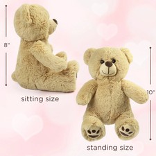 8'' Teddy Bear Stuffed Animals Brown Teddy Bear Plush Toy, Soft Plush Gifts