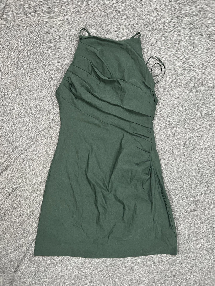 green emerald velvet dress Sbs Zara Drape Gown