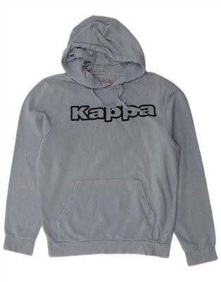 Kappa Mens Graphic Hoodie Jumper Medium Blue Cotton BQ12
