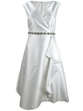 Adrianna Papell Women's Tea-Length Mikado Dress