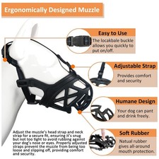 Adjustable Basket Muzzle for Medium Dogs