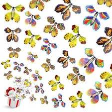 AhlsenL 20 PCS Flying Butterfly Toy, Wind Up Normal, Multicolor