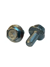 (100 Pcs) 1/4-20x1/2 Grade 5 Hex Serrated Flange Bolts Screws (FT) Zinc Clear