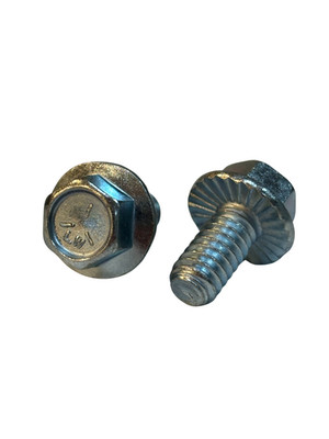 100 pcs 1/4-20 x 1/2 Grade 5 Hex Serrated Flange Bolts Zinc Clear Trivalent