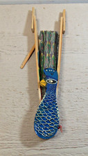VTG Paper Round Peacock Handheld Fan OTC AS IS