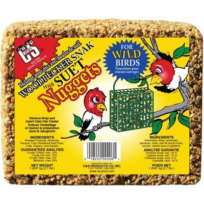 C&S 2.7 Lb. Woodpecker Snack with Peanut Suet Nuggets 100214206 C&S Nuggets