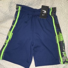Nike Boys Mesh Athletic Shorts Camouflage Blue Green Size M 100 Polyester