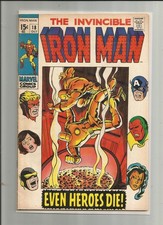 The Invincible Iron Man: Even Heroes! No. 18, Oct 1969  F+ /VF Issue Comic Book