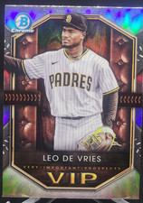 Leo De Vries 2025 Bowman Chrome VIP Refractor #VIP-14 San Diego Padres