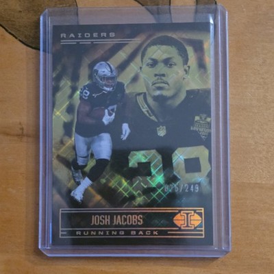 Panini 2021 Illusions Josh Jacobs #27 Raiders Trophy Yellow Diamond /249