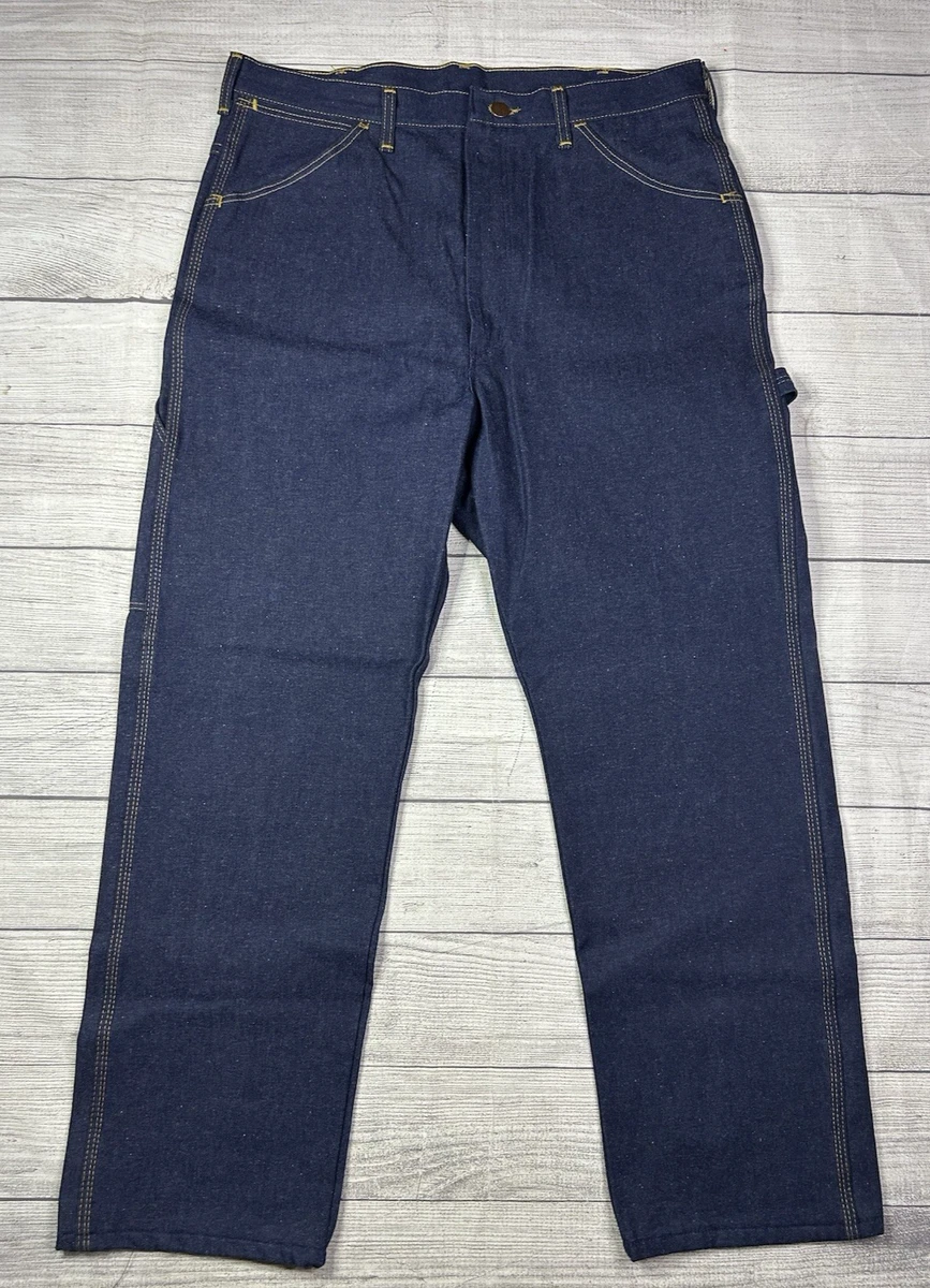 Vintage Big Ben Wrangler Jeans 36x30 USA Made Blue Carpenter Work