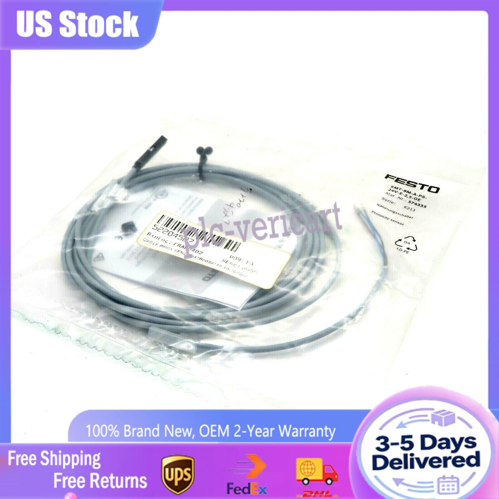 US FREE TAX NEW FESTO SMT-8M-A-PS-24V-E-2,5-OE 574335 Proximity sensor