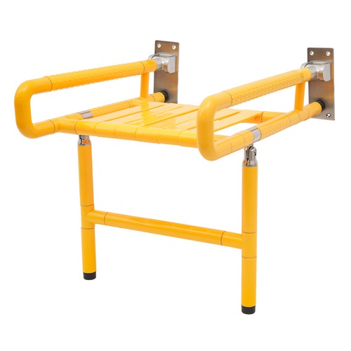 Wall Mounted Folding Shower Seat Wall Mounted Shower Seat Foldable Shower Chair - Picture 3 of 11