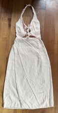 Reformation Dress Women’s Small Peach Pink Linen Ties Summer Dress