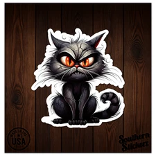 Evil Black Cat - Vinyl Decal Sticker - Car Window Laptop - ebn11007