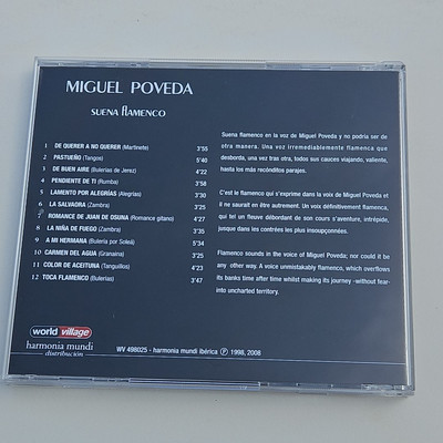 Miguel Poveda Suena Flamenco/ Zaguan Import 2x CD Box Set Shrink