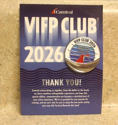 Carnival Cruise Lines ~ NEW ~ VIFP Platinum Diamond ~ 2026 ~ Miracle Lapel Pin