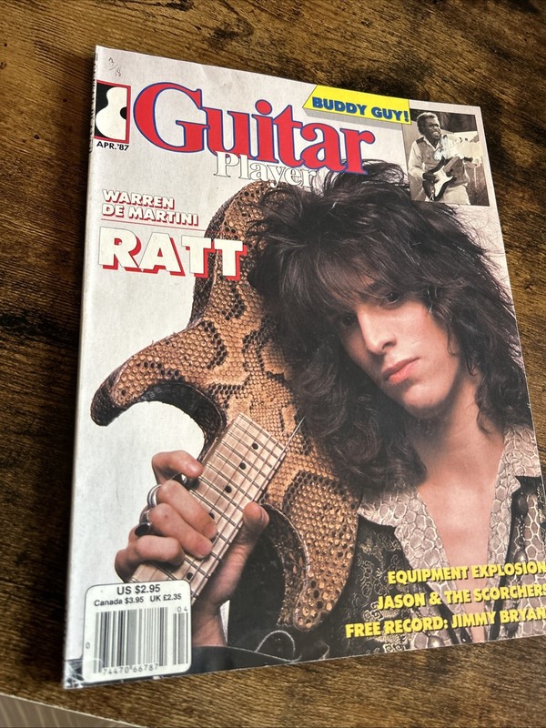 Guitar Player Magazine(April 1987) Warren De Martini of RATT Triumph Rik Emmett