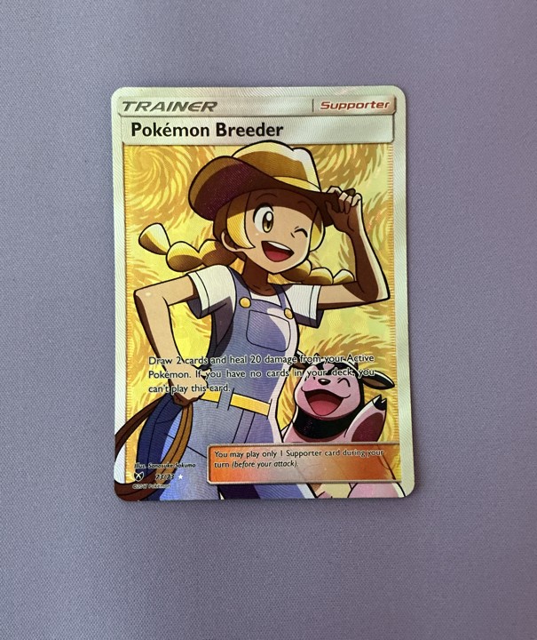 Pokemon Breeder (Full Art) 73/73 Shining Legends Holo LP
