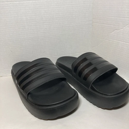 Adidas Adilette Platform Slides Uomo Taglia 9 Nero 3 Strisce Fascia Tomaia Us intime Ottimeioni