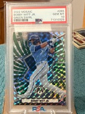 Bobby Witt Jr - 2022 Mosaic - Green Swirl - #265 - PSA 10 - Pop 5