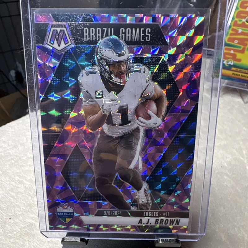 Panini 2025 Mosaic A.J. Brown Philadelphia Eagles Brazil Games Insert #11
