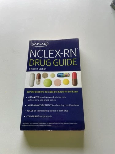 Kaplan NCLEX-RN Drug Guide 7th Edition Used NO MISSING PAGES