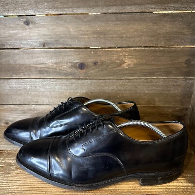Mens Johnston & Murphy Optima Black Leather Cap Toe Dress  display picture 1