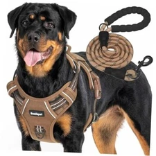 Heavy Duty Tactical Dog Harness for Large Dogs, No Pull X-Large Brown