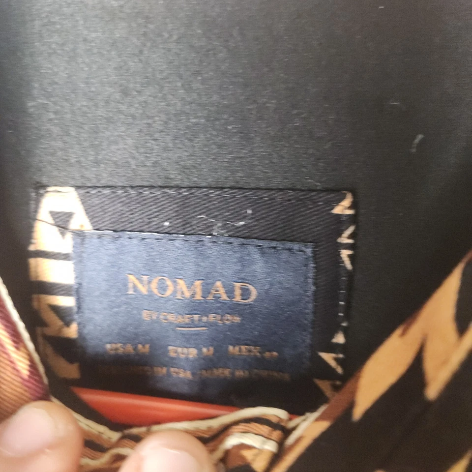 Nomad Craft Flow Tabaco Negro Azteca Occidental Abotonada Hombres Grande Peso Pesado (M) Foto 2 de 4