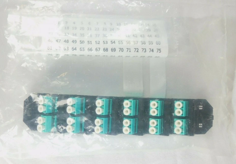 TFP-24APRQ2 Fiber Optic Adapter Pack, OM1/OM2 MM, 6 Quad LC Adapters, Aqua - Image 3 of 4