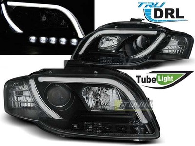 Ajovalot LED DRL LTI-valoputken sisällä for AUDI A4 B7 04-08 musta LPAUB5WL XINO