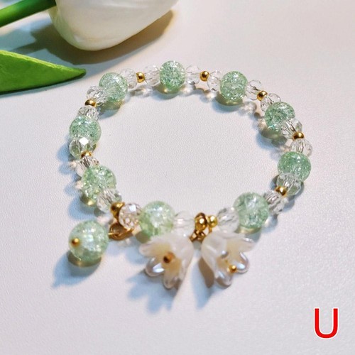 Koreanische rosa Kristall Blumen Schmetterling Anhänger Perlen Armband für Frauen _ - Bild 44 von 44