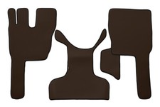 Paar Teppiche + Motorhaube-Abdeckungen Ökoleder Glatt Brown Volvo FM4 Ab 2013 IN
