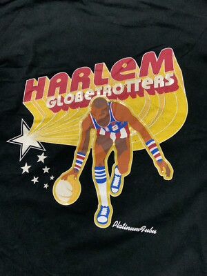 Vintage 90s Y2K Platinum Fubu Harlem Globetrotters Curly Neal Long