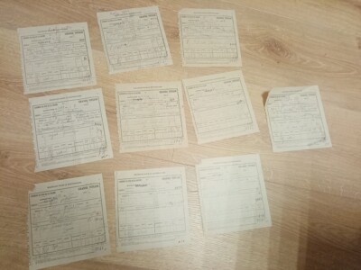 1933-Seltenes Lot 10 Stimmzettel-Staatsbahn-Eisenbahn-SNCF-Zug-Drom