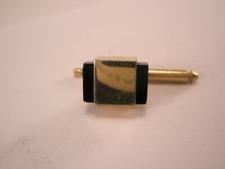 SINGLE 1 3/8" Black Rectangle Gold Tone Vintage Formal Tuxedo Shirt Stud b131
