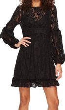 NWT Free People Women's Ruby Black Lace Mini Dress