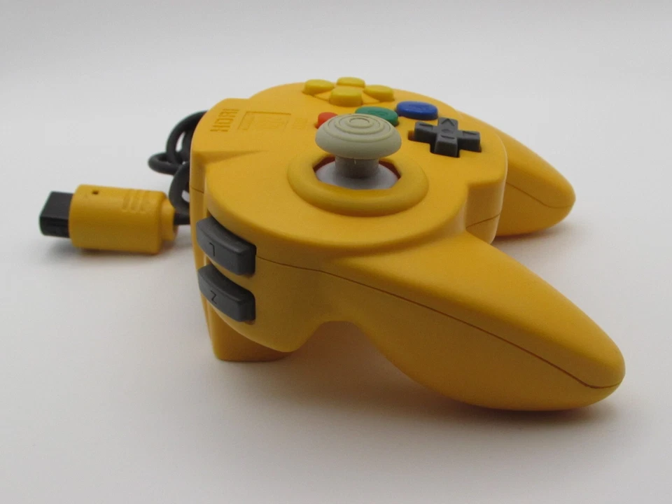 Nintendo 64 Controller Hori Pad Mini 64 Yellow OEM JP TESTED - Image 4 of 4