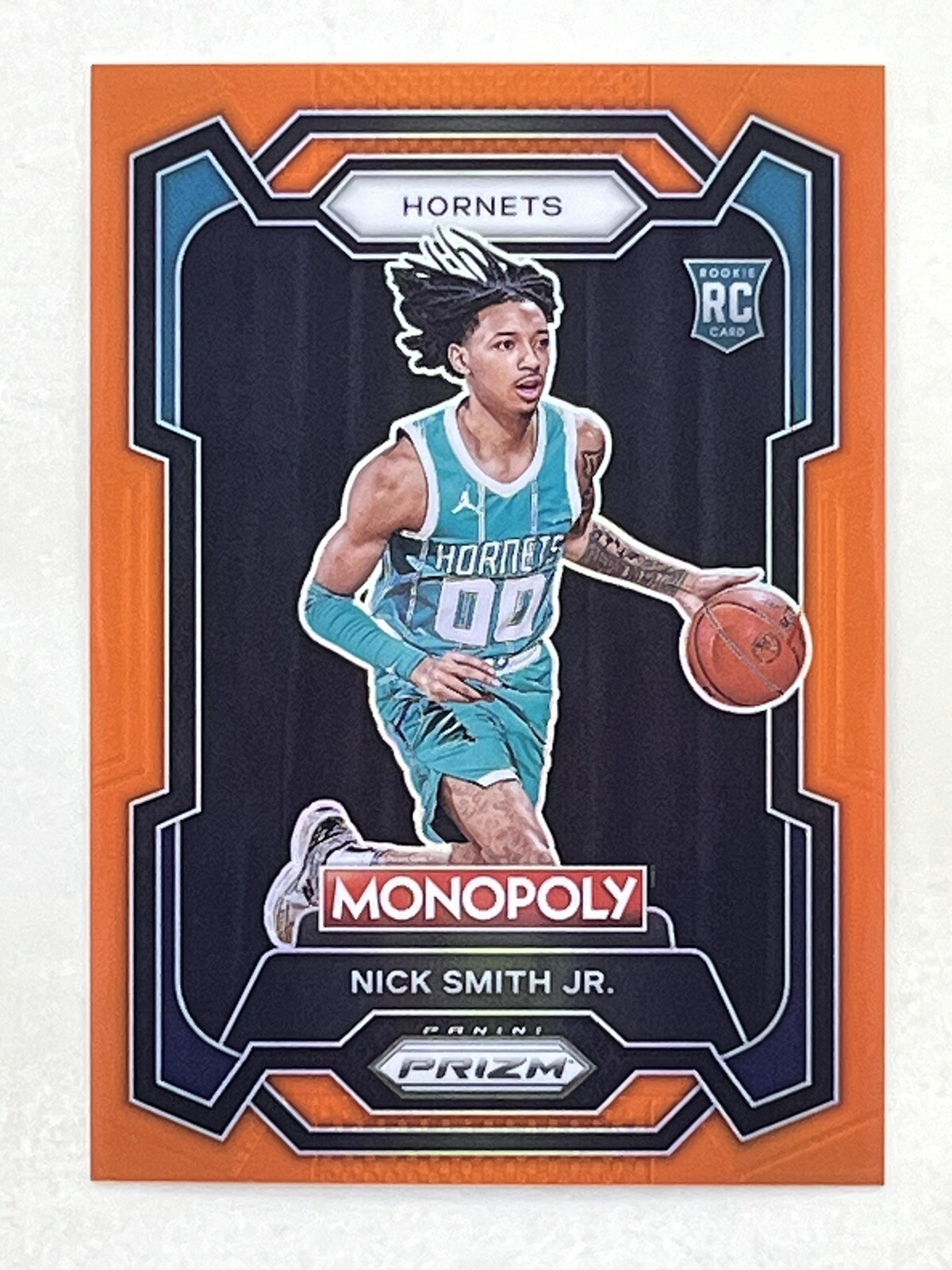Nick Smith Jr. 2023-24 Panini Prizm Monopoly Orange Prizm RC /124 #14 Hornets