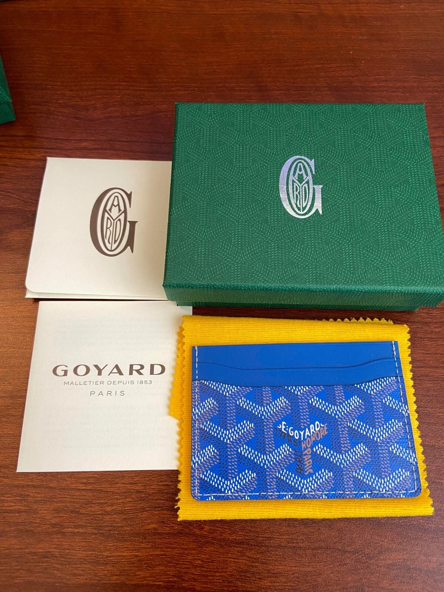 Goyard Saint Sulpice Canvas Card Holder Blue NEW 100% Authentic 🚚✓