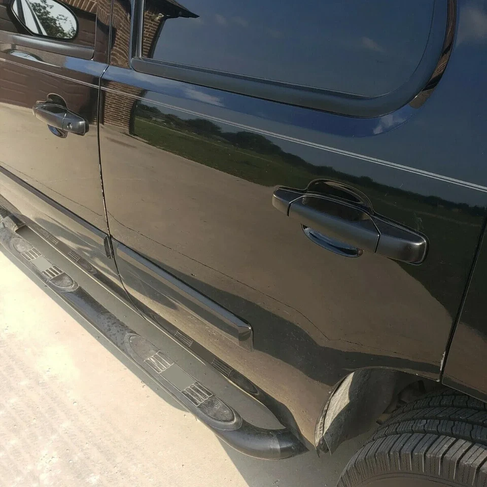 Set of 4 Door Handles Front & Rear For Chevy GMC Tahoe Yukon Sierra 07-14 Black - Image 2 of 4