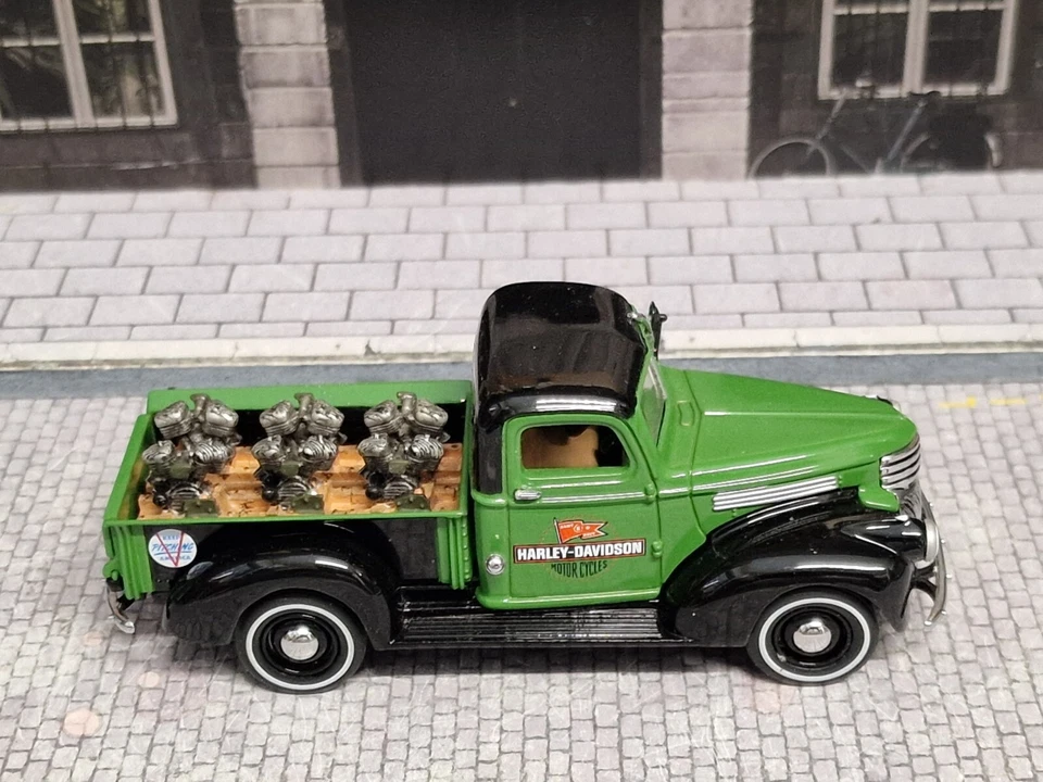 MATCHBOX 1/43 - CHEVROLET PICKUP 1941 - HARLEY DAVIDSON - Immagine 4 di 4
