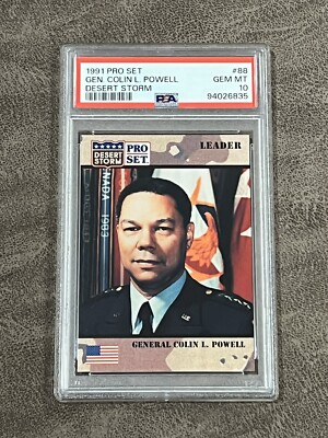 1991 Pro Set General Colin L. Powell Desert Storm #88 PSA 10 GEM